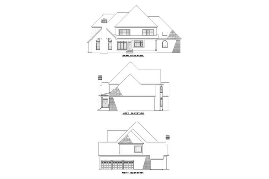 EXTERIOR ELEVATIONS of this 5-Bedroom,4461 Sq Ft Plan -4461