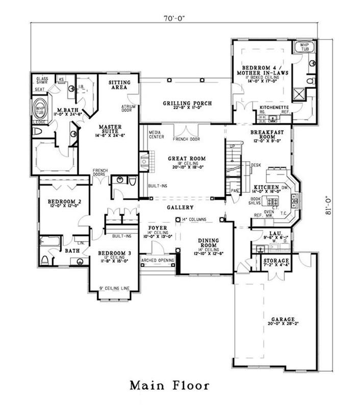 French Country In Law Suite House, House Plans With Inlaw Quarters