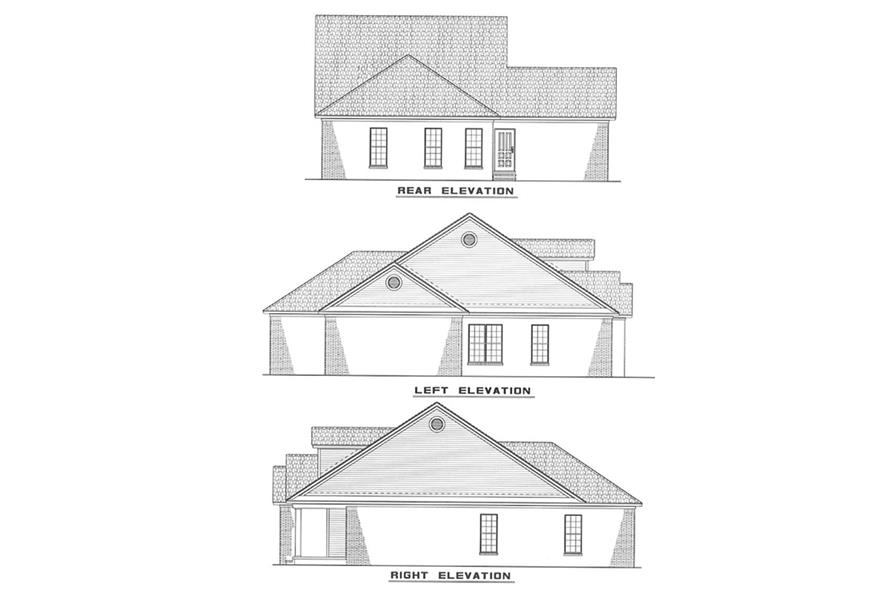 Other Elevations of this 3-Bedroom,1281 Sq Ft Plan -1281