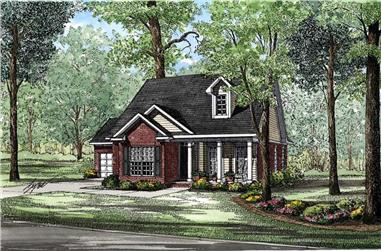 3-Bedroom, 1281 Sq Ft Small House Plans - 153-1492 - Main Exterior