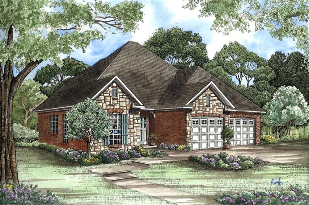 Front elevation of Country home (ThePlanCollection: House Plan #153-1500)