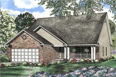 2-Bedroom, 1774 Sq Ft Country Home Plan - 153-1516 - Main Exterior