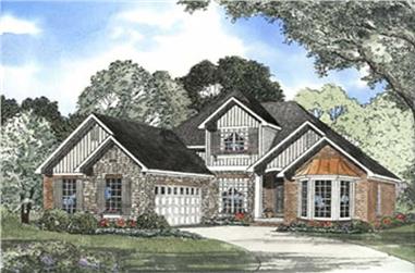 4-Bedroom, 2041 Sq Ft Country House Plan - 153-1553 - Front Exterior