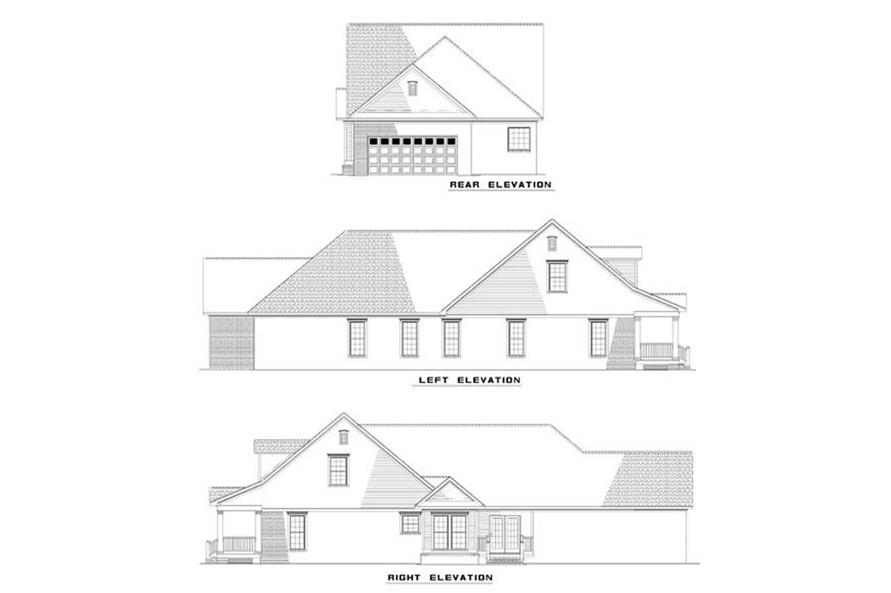 EXTERIOR ELEVATIONS of this 4-Bedroom,2286 Sq Ft Plan -2286