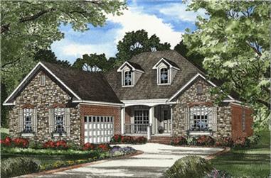 4-Bedroom, 1930 Sq Ft Country House Plan - 153-1561 - Front Exterior