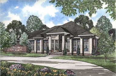 3-Bedroom, 3391 Sq Ft Contemporary Home Plan - 153-1567 - Main Exterior
