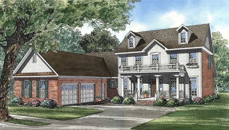 Front View of this 3-Bedroom, 2843 Sq Ft Plan - 153-1580