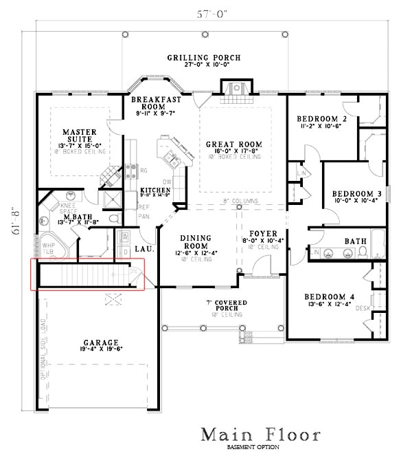 Main Level of Country Plan #153-1582