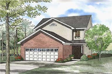 3-Bedroom, 1375 Sq Ft Country House Plan - 153-1583 - Front Exterior