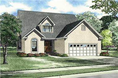 4-Bedroom, 1950 Sq Ft French Home Plan - 153-1584 - Main Exterior