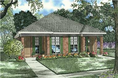 4-Bedroom, 1854 Sq Ft Contemporary House - Plan #153-1591 - Front Exterior