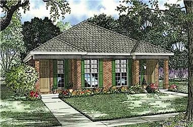 4-Bedroom, 1844 Sq Ft Contemporary House - Plan #153-1591 - Front Exterior