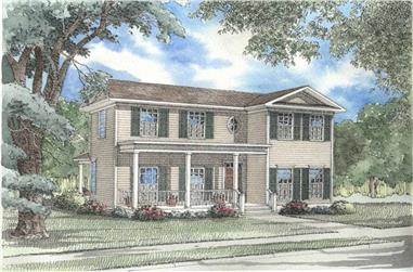 3-Bedroom, 1559 Sq Ft Country Home Plan - 153-1598 - Main Exterior