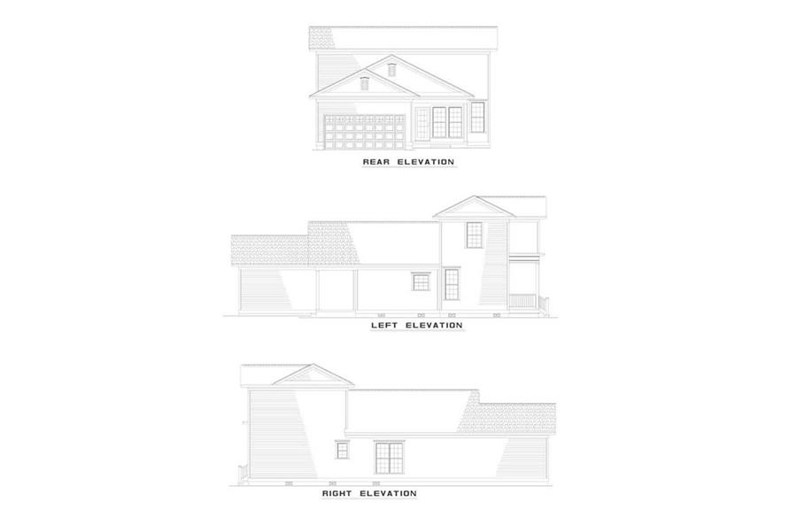 EXTERIOR ELEVATIONS of this 3-Bedroom,1559 Sq Ft Plan -1559