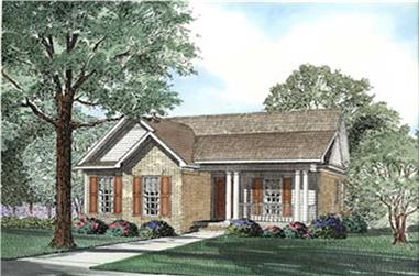 3-Bedroom, 1449 Sq Ft Country Home Plan - 153-1599 - Main Exterior