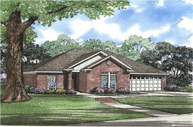 3-Bedroom, 1466 Sq Ft French Home Plan - 153-1605 - Main Exterior