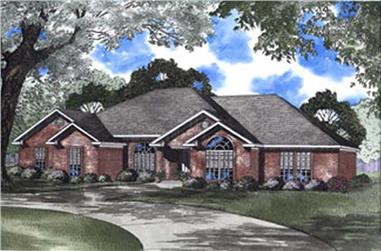 4-Bedroom, 2147 Sq Ft French Home Plan - 153-1611 - Main Exterior
