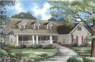 4-Bedroom, 3005 Sq Ft Country House Plan - 153-1639 - Front Exterior