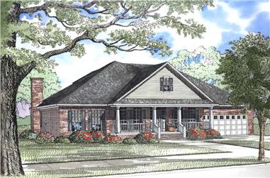 5-Bedroom, 3566 Sq Ft Country House Plan - 153-1640 - Front Exterior