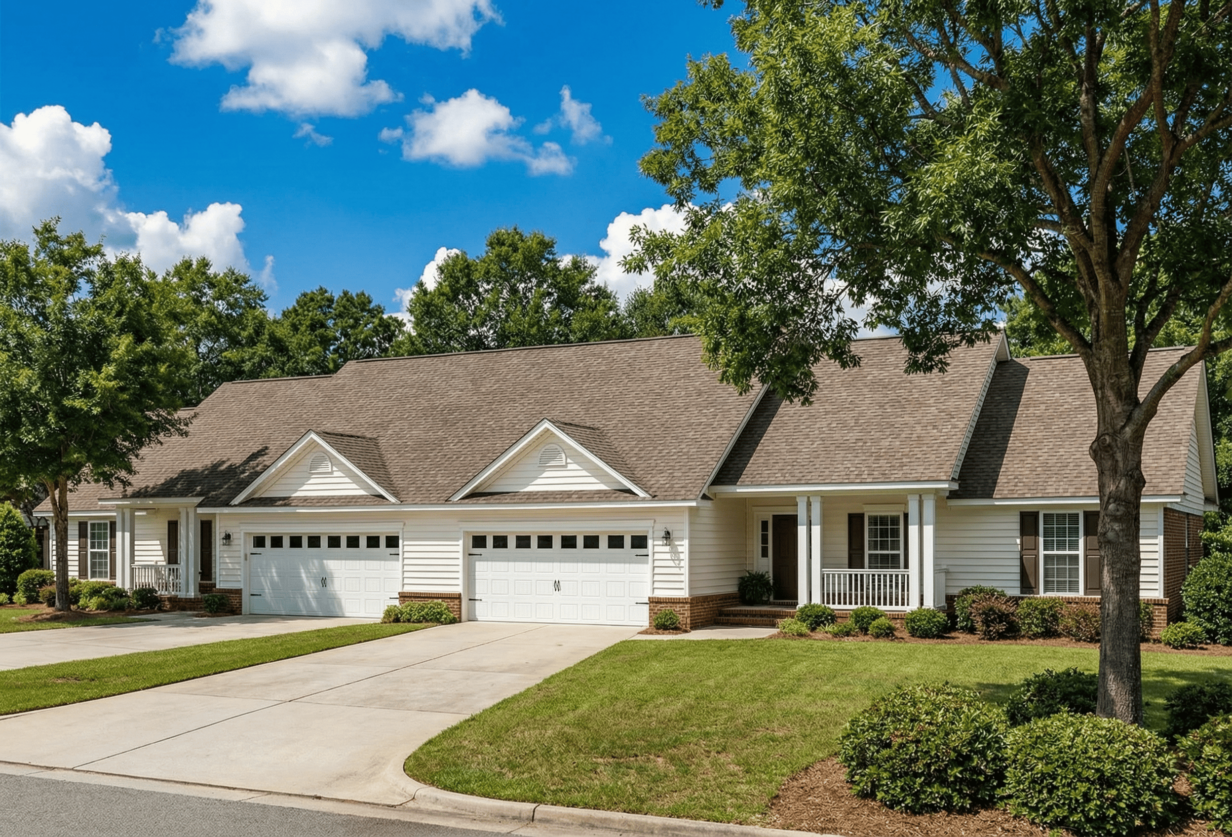 Front elevation of Multi-Unit home (ThePlanCollection: House Plan #153-1647)