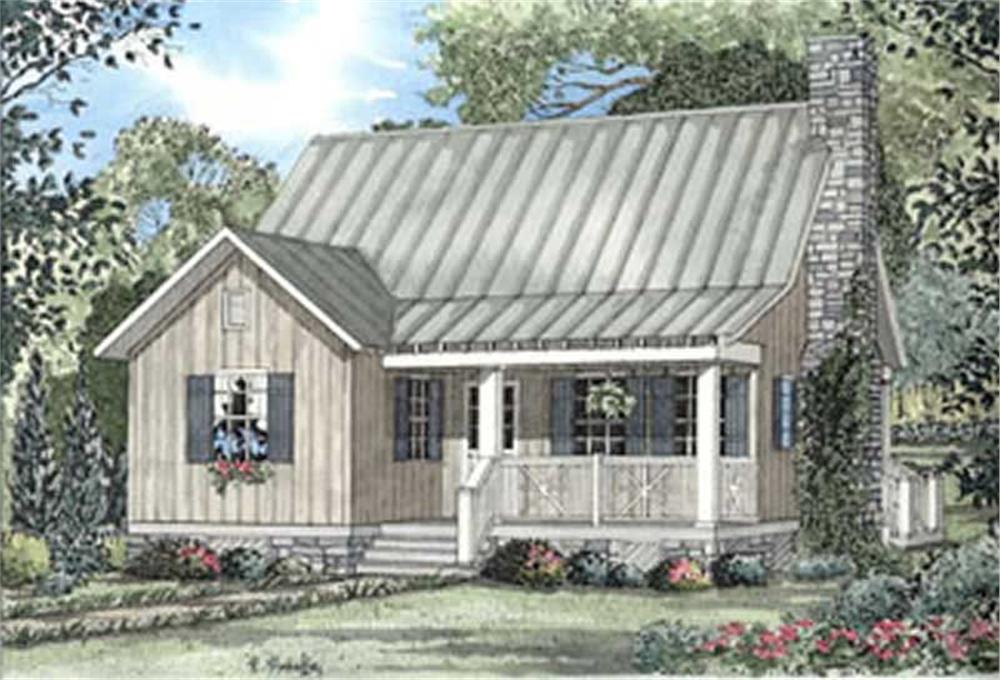 Front elevation of Country home (ThePlanCollection: House Plan #153-1648)