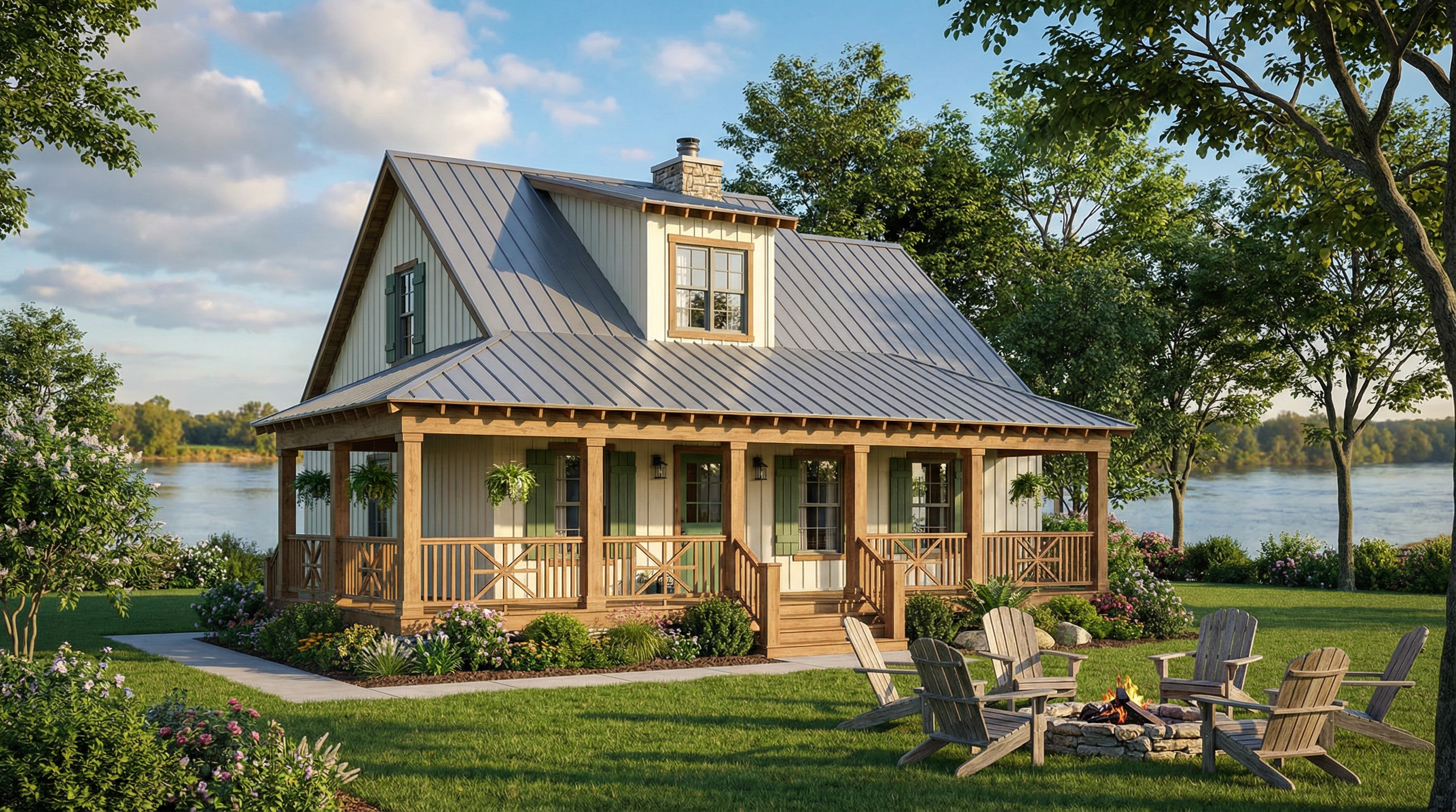 Front elevation of Country home (ThePlanCollection: House Plan #153-1651)