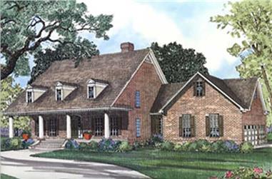 4-Bedroom, 2476 Sq Ft Country House Plan - 153-1653 - Front Exterior