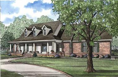 4-Bedroom, 3195 Sq Ft Country House Plan - 153-1661 - Front Exterior