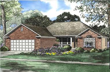 3-Bedroom, 1605 Sq Ft Country House Plan - 153-1662 - Front Exterior