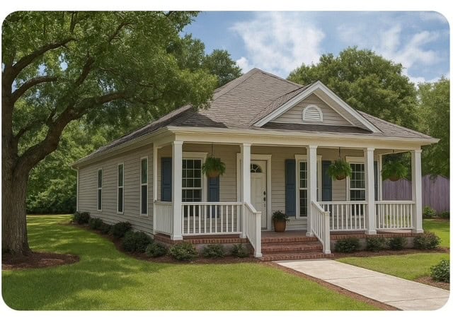 Front elevation of Country home (ThePlanCollection: House Plan #153-1663)