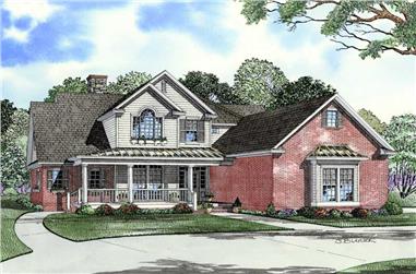 4-Bedroom, 2651 Sq Ft Country House Plan - 153-1673 - Front Exterior