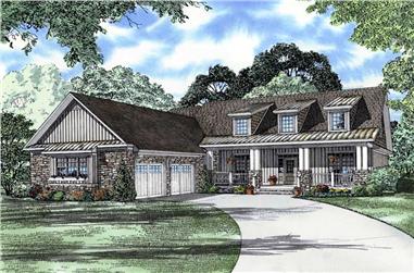 4-Bedroom, 2445 Sq Ft Contemporary Home Plan - 153-1677 - Main Exterior