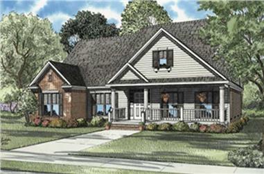 3-Bedroom, 2533 Sq Ft Country Home Plan - 153-1694 - Main Exterior