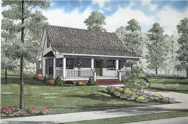2-Bedroom, 975 Sq Ft Multi-Level House Plan - 153-1702 - Front Exterior