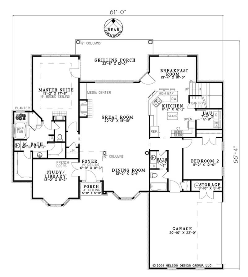 Floor Plan First Story of Contemporary Plan #153-1709