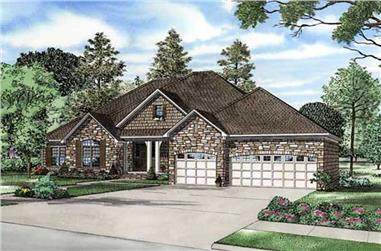 4-Bedroom, 2816 Sq Ft Country Home Plan - 153-1712 - Main Exterior