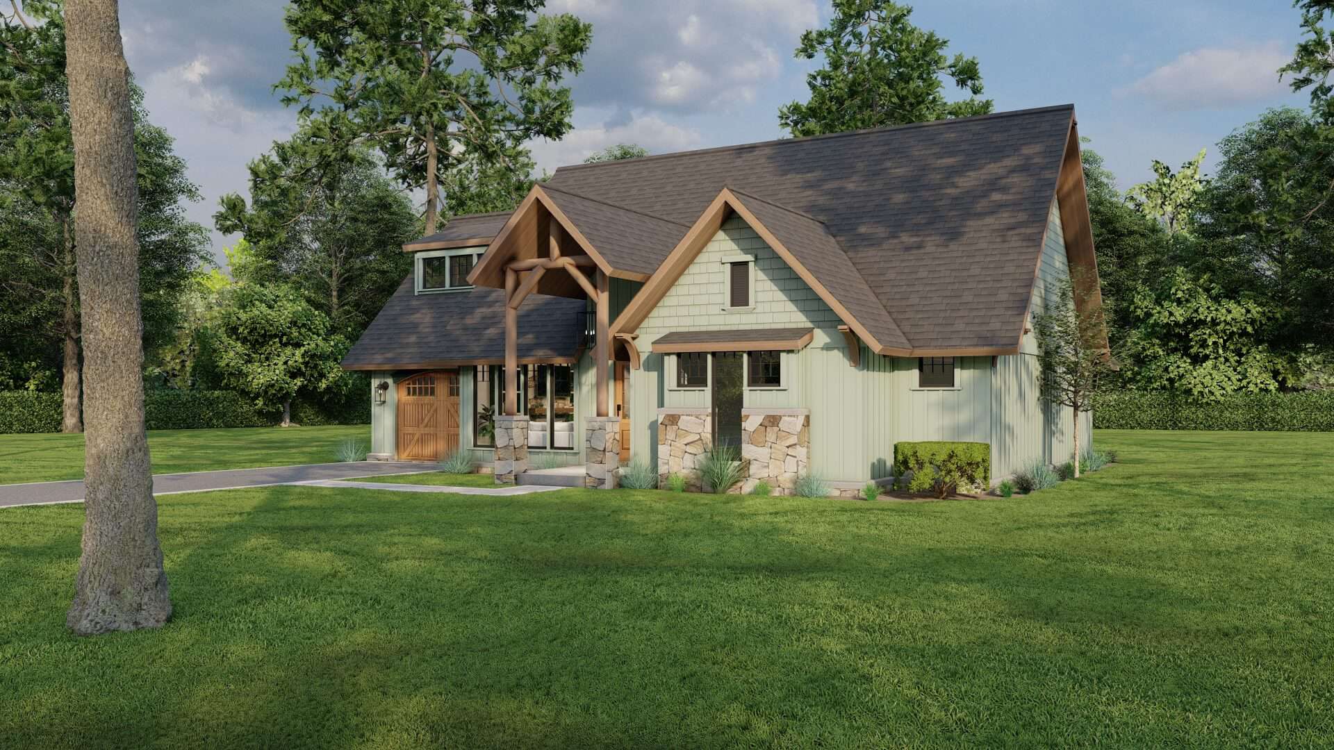 Right Side View of this 3-Bedroom,1212 Sq Ft Plan -153-1718