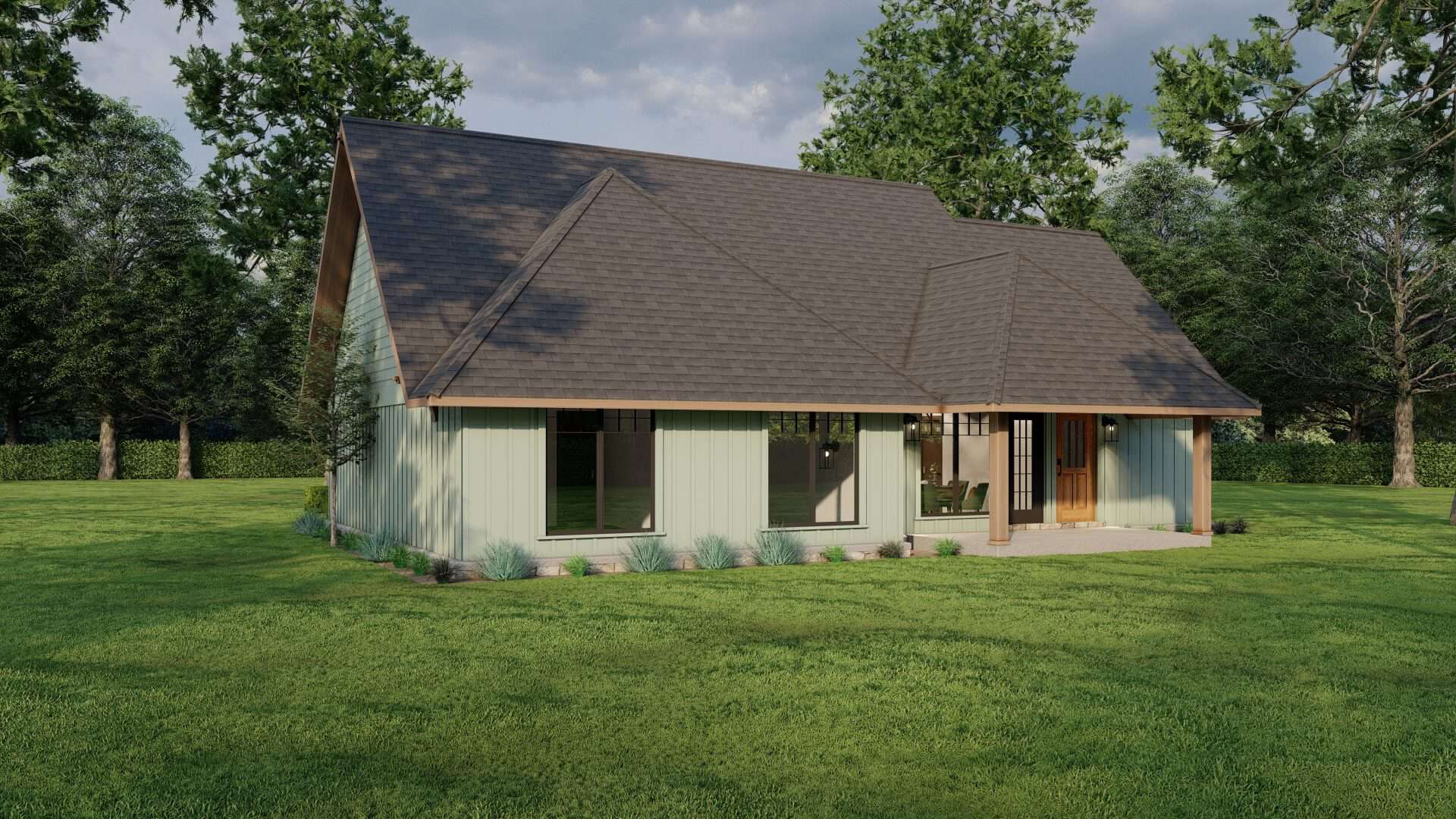 Rear View of this 3-Bedroom,1212 Sq Ft Plan -153-1718