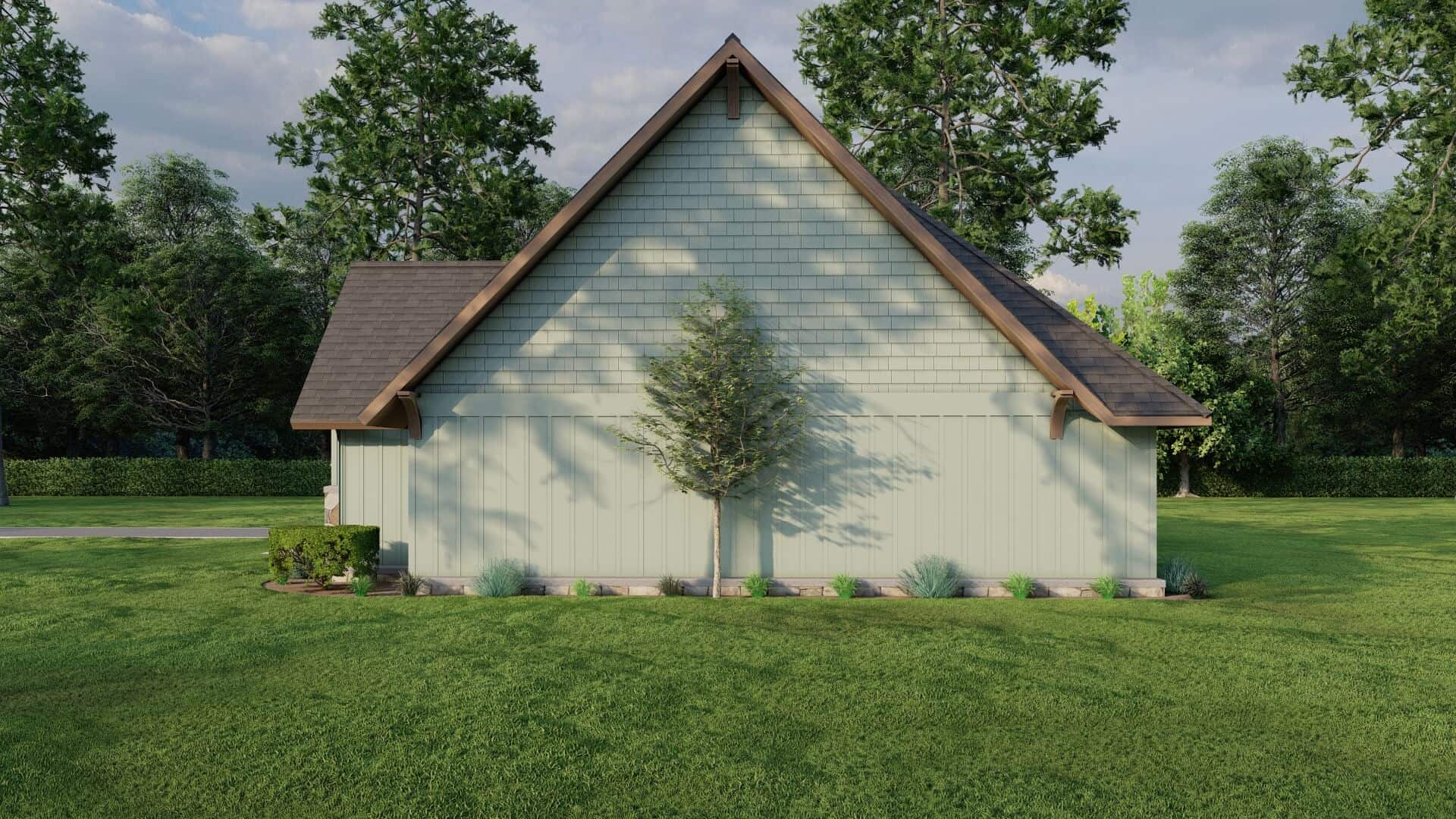 Right Side View of this 3-Bedroom,1212 Sq Ft Plan -153-1718