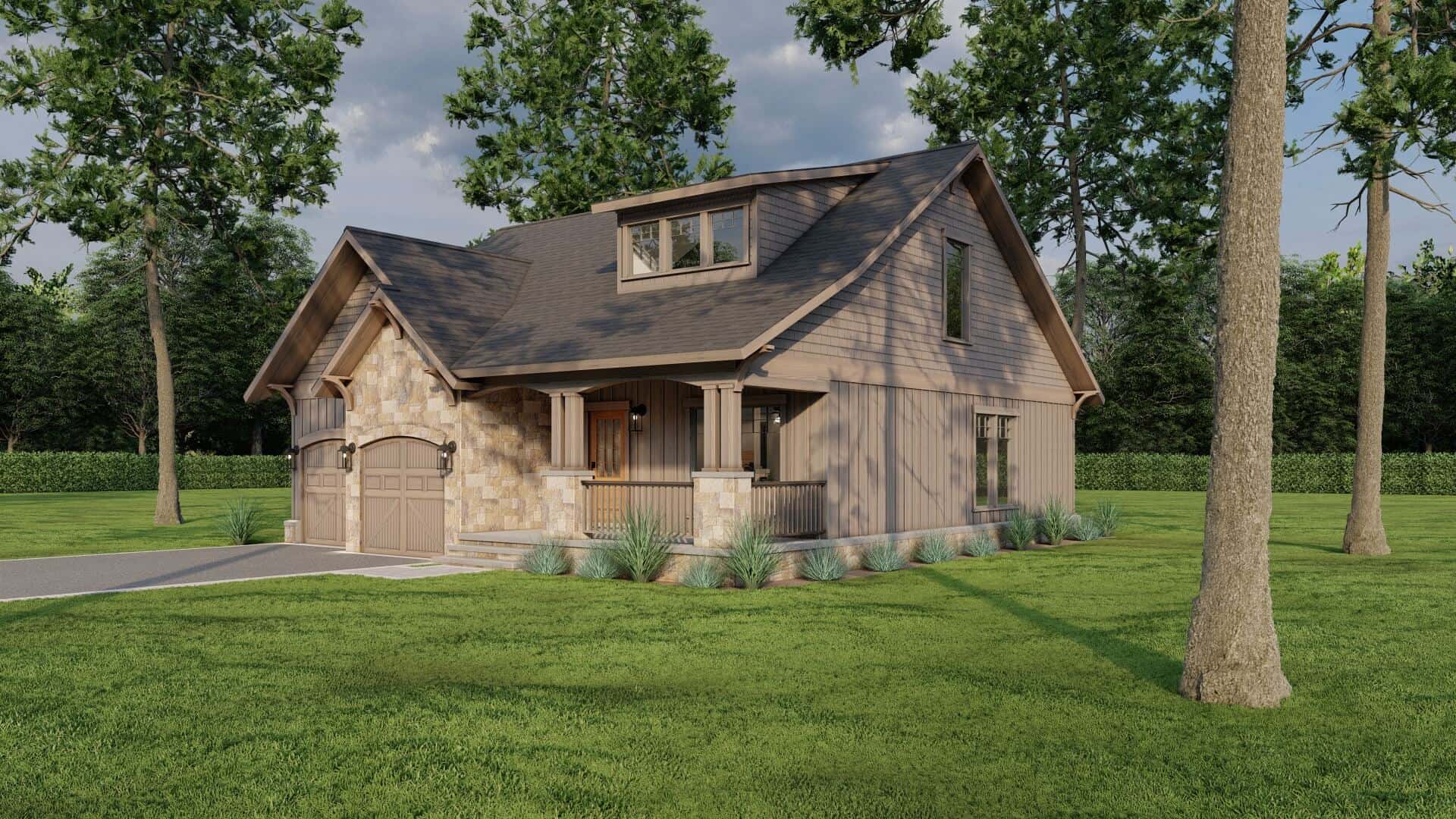 Right Side View of this 3-Bedroom,1654 Sq Ft Plan -153-1723