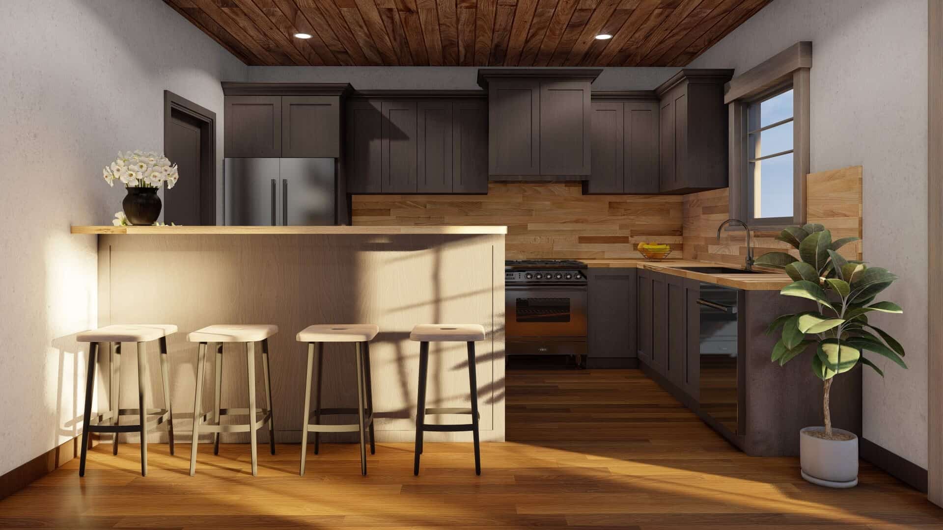 Kitchen: Breakfast Bar of this 3-Bedroom,1654 Sq Ft Plan -153-1723