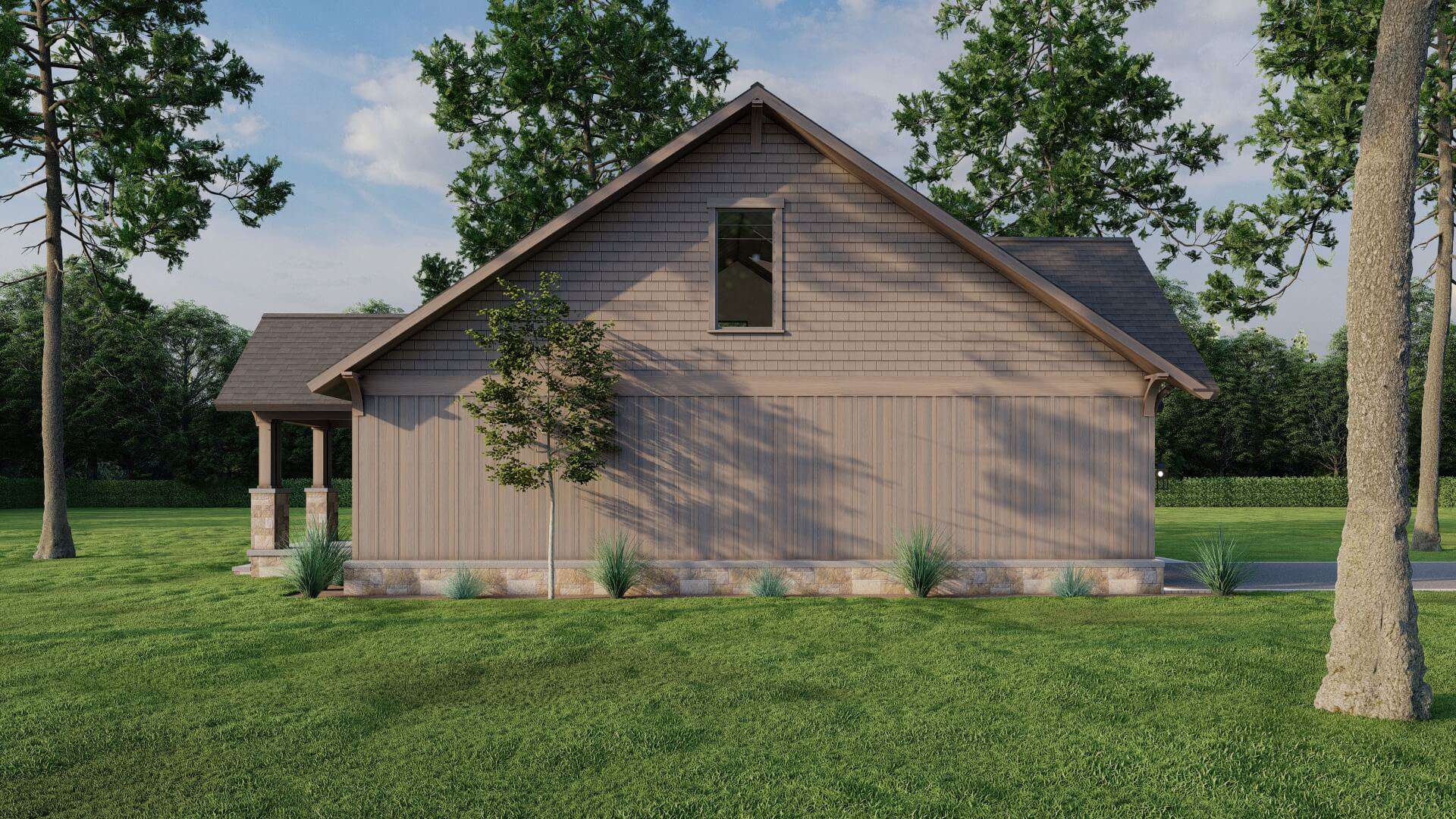 Left Side View of this 3-Bedroom,1654 Sq Ft Plan -153-1723