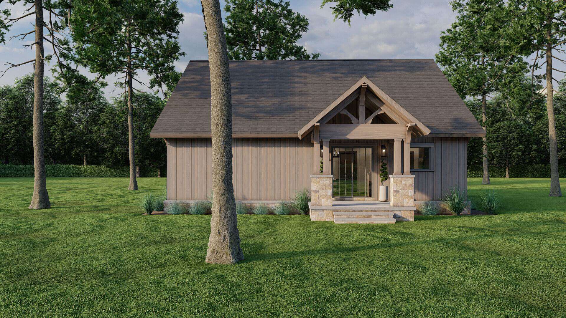 Rear View of this 3-Bedroom,1654 Sq Ft Plan -153-1723