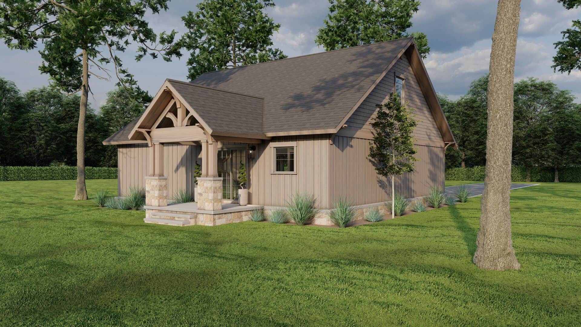 Rear View of this 3-Bedroom,1654 Sq Ft Plan -153-1723