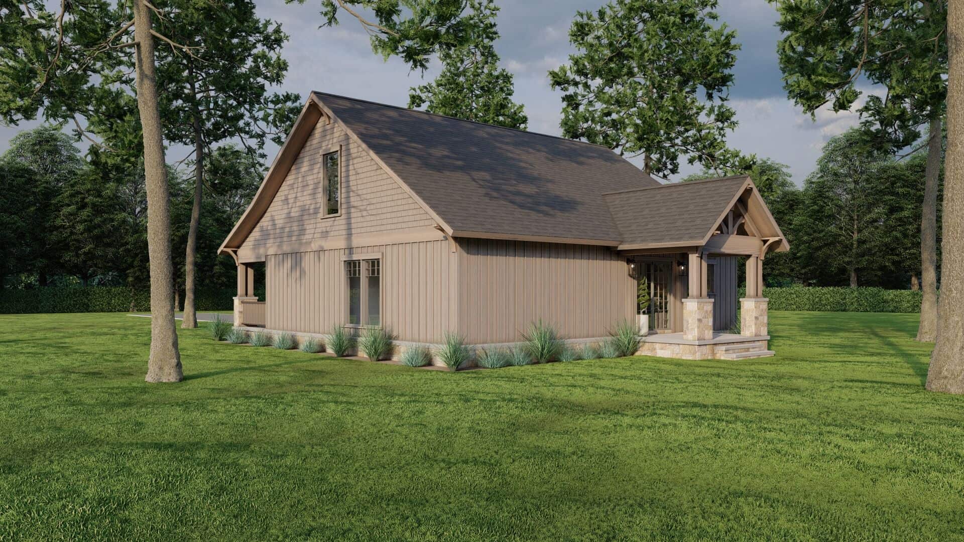 Rear View of this 3-Bedroom,1654 Sq Ft Plan -153-1723