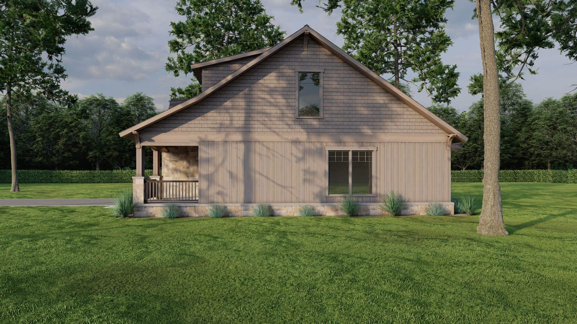 Right Side View of this 3-Bedroom,1654 Sq Ft Plan -153-1723