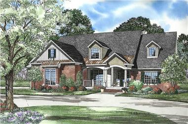 4-Bedroom, 2945 Sq Ft Country Home Plan - 153-1728 - Main Exterior