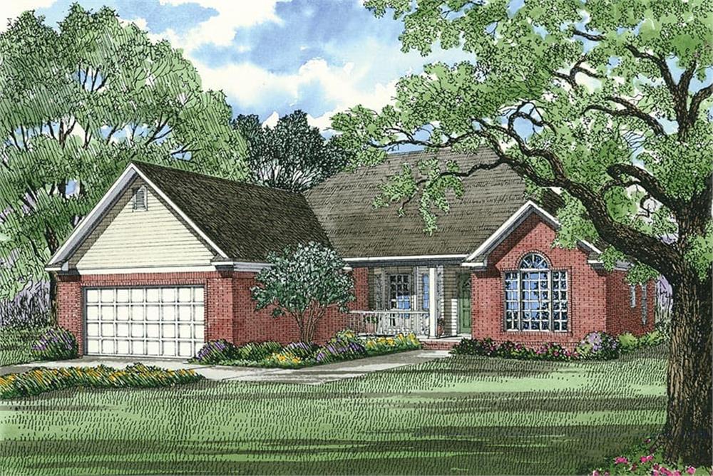 Front elevation of Country home (ThePlanCollection: House Plan #153-1749)