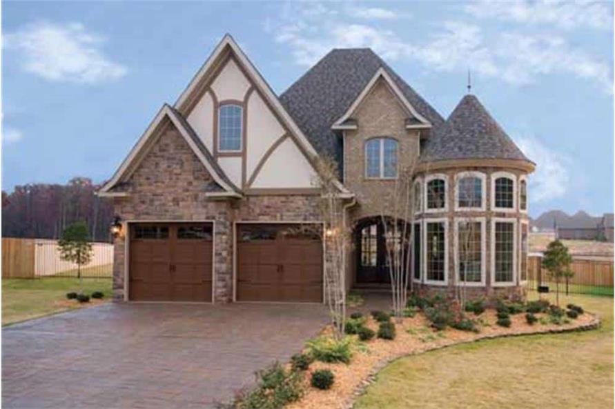 Front View of this 4-Bedroom,2889 Sq Ft Plan -153-1750