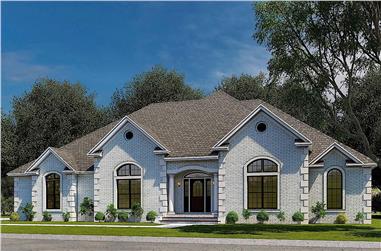 4-Bedroom, 2833 Sq Ft Traditional Home - Plan #153-1751 - Main Exterior